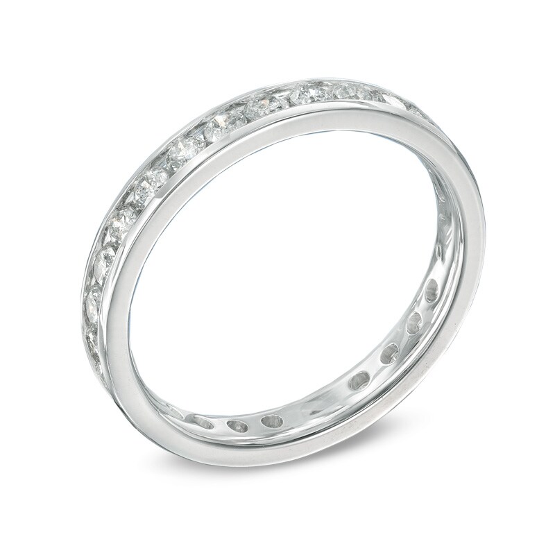 1 CT. T.W. Diamond Channel-Set Eternity Band in 14K White Gold