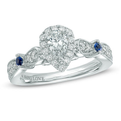 vera wang blue sapphire engagement rings