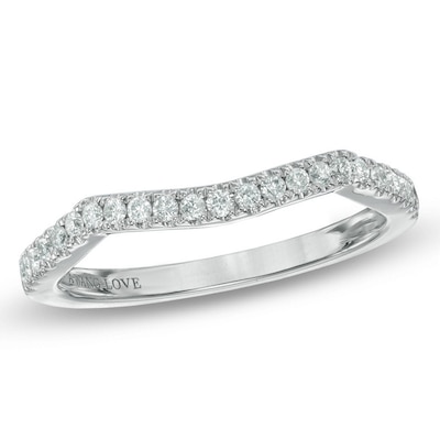 Black&White CZ Channel Set Curved Band in Rose Gold Silver Size 3 to 15 in 1/4 Size Interval 0.15Ct 