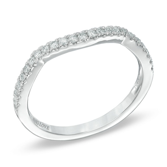Vera Wang Love Collection 1/ CT. T.w. Diamond Contour Wedding Band 14K White Gold
