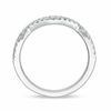 Vera Wang Love Collection 1/5 CT. T.W. Diamond Contour Wedding Band in 14K White Gold