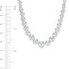 Thumbnail Image 1 of Ladies' Graduating Ball Bead Necklace in Sterling Silver - 18"