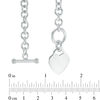 Thumbnail Image 1 of Heart Charm Toggle Bracelet in Sterling Silver - 7.25"