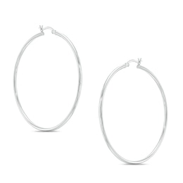 50mm Hoop Earrings in Sterling Silver