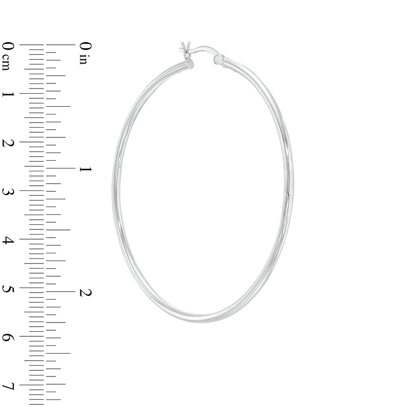 Single Round Sterling Silver Hoop Earring