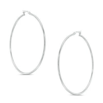Solid 925 Sterling Silver Plain Earrings Stylish High Polished Earrings