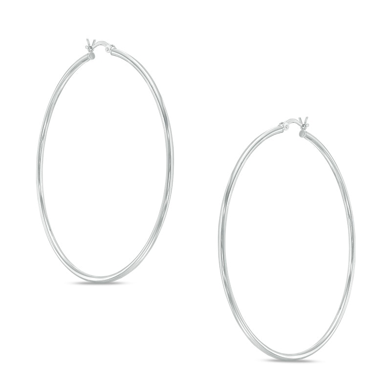 62mm Hoop Earrings in Sterling Silver