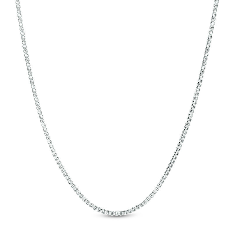 Ladies' 1.1mm Box Chain Necklace in Sterling Silver - 20