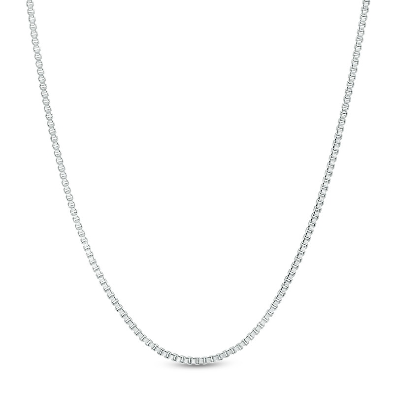 Ladies' 1.1mm Box Chain Necklace in Sterling Silver - 20"