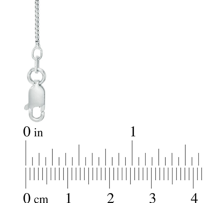 Main Image 2 of Ladies' 1.1mm Box Chain Necklace in Sterling Silver - 20"