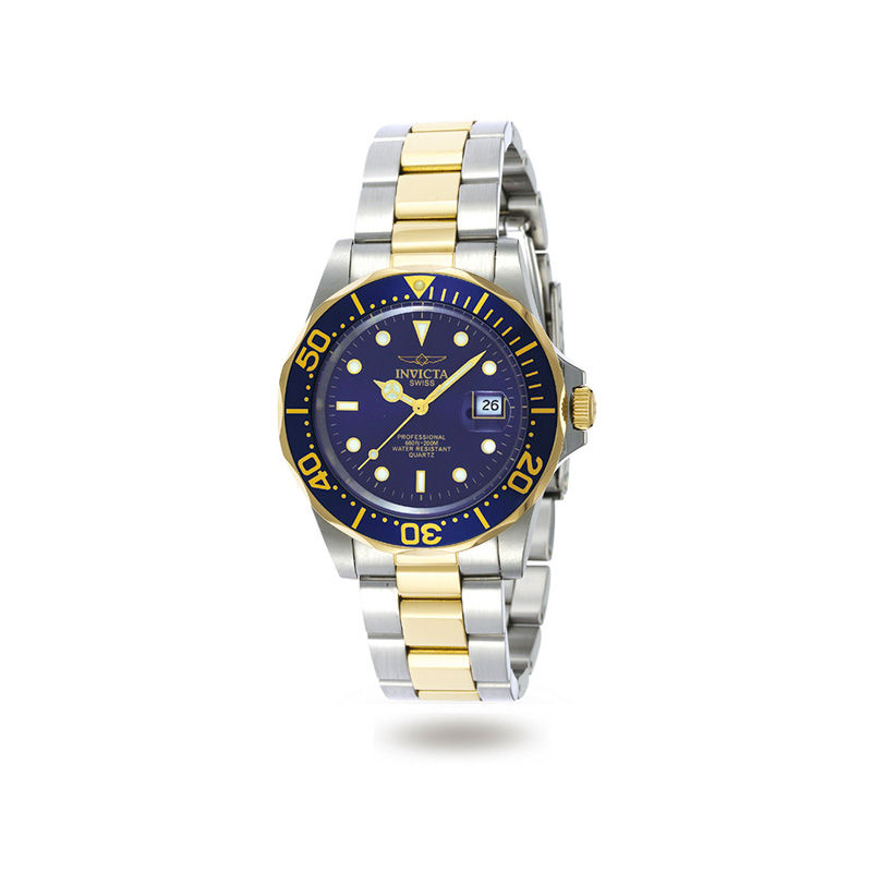 Men's Invicta Pro Diver Two-Tone Watch with Blue Dial (Model: 9310)