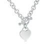Thumbnail Image 0 of Heart Charm Toggle Necklace in Sterling Silver