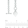 Thumbnail Image 1 of Heart Charm Toggle Necklace in Sterling Silver