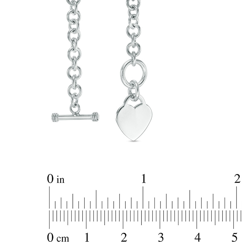 Monogrammed Initials Necklace with toggle clasp and Large link chain from  Sterling Silver