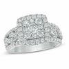 Thumbnail Image 1 of 1-1/2 CT. T.W. Diamond Frame Braided Shank Engagement Ring in 14K White Gold