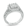 Thumbnail Image 1 of 1-1/2 CT. T.W. Diamond Frame Braided Shank Engagement Ring in 14K White Gold