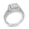 Thumbnail Image 2 of 1-1/2 CT. T.W. Diamond Frame Braided Shank Engagement Ring in 14K White Gold