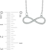 Thumbnail Image 1 of 1/10 CT. T.W. Diamond Sideways Infinity Necklace in Sterling Silver