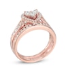 Thumbnail Image 2 of 3/4 CT. T.W. Diamond Heart-Shaped Frame Bridal Set in 14K Rose Gold