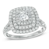 Thumbnail Image 1 of 1-1/2 CT. T.W. Diamond Layered Frame Engagement Ring in 14K White Gold