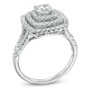 Thumbnail Image 2 of 1-1/2 CT. T.W. Diamond Layered Frame Engagement Ring in 14K White Gold