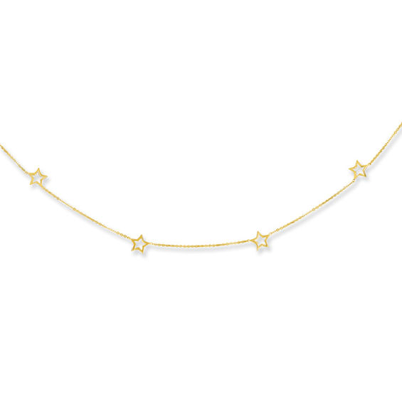 Gold Drops Necklace, 14 Karat Yellow Gold Bujukan Bead Station Necklac –  Five Star Jewelry Brokers