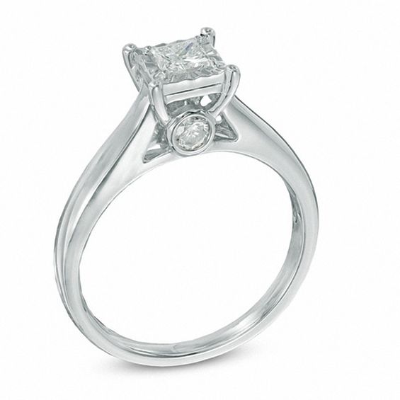 1/2 CT. T.w. Princess-Cut Diamond Engagement Ring in 10K White Gold (J/I3)