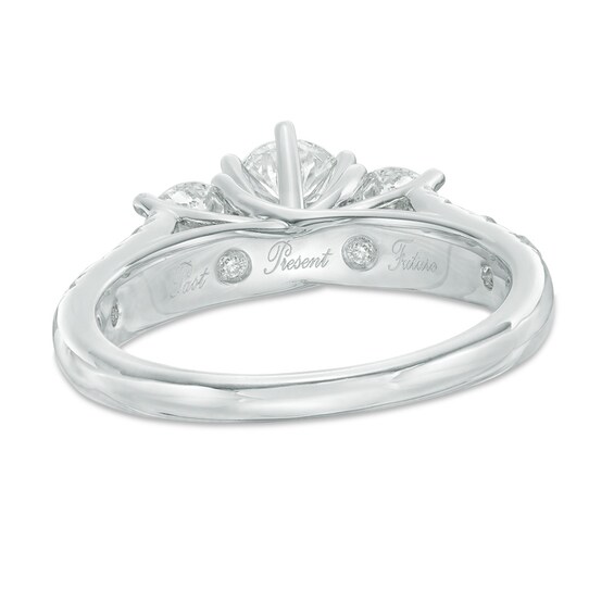 2 CT. T.w. Diamond Past Present FutureÂ® Engagement Ring in 14K White Gold