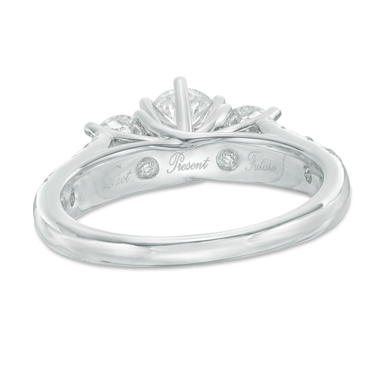 Main Image 3 of 2 CT. T.W. Diamond Past Present Future® Engagement Ring in 14K White Gold