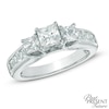 Thumbnail Image 1 of 2 CT. T.W. Princess-Cut Diamond Past Present Future® Engagement Ring in 14K White Gold