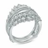 Thumbnail Image 1 of 2 CT. T.W. Diamond Double Row Tiara Solitaire Enhancer in 14K White Gold