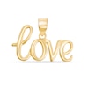 Thumbnail Image 1 of Cursive "love" Dangle Necklace Charm in 14K Gold
