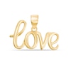 Thumbnail Image 0 of Cursive "love" Dangle Necklace Charm in 14K Gold