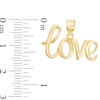 Thumbnail Image 1 of Cursive "love" Dangle Necklace Charm in 14K Gold
