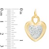 Thumbnail Image 2 of Reversible Polished and Diamond-Cut Puffed Heart Necklace Charm in 14K Two-Tone Gold