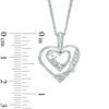 Thumbnail Image 2 of Diamond Accent "Mom" and "Daughter" Two Piece Pendant Set in 10K White Gold