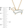 Thumbnail Image 2 of 1/6 CT. T.W. Diamond Dachshund Pendant in Sterling Silver and 14K Gold Plate