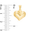 Thumbnail Image 1 of Puffed Heart Necklace Charm in 14K Gold