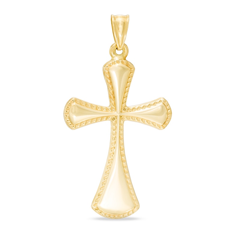 Cross Necklace Charm in 14K Gold