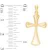 Thumbnail Image 2 of Textured Edge Cross Necklace Charm in 14K Gold