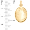 Thumbnail Image 3 of Oval Diamond-Cut Butterfly Flower Locket Necklace Charm in 14K Gold