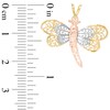 Thumbnail Image 2 of Diamond-Cut Filigree Dragonfly Necklace Charm in 14K Gold