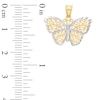 Thumbnail Image 2 of Diamond-Cut Filigree Butterfly Dangle Necklace Charm in 14K Gold