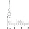 Thumbnail Image 2 of Lab-Created Blue and White Sapphire "X" Necklace in Sterling Silver - 16"