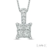 Thumbnail Image 1 of Vera Wang Love Collection 3/4 CT. T.W. Princess-Cut Quad Diamond Pendant in 14K White Gold