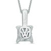 Thumbnail Image 2 of Vera Wang Love Collection 3/4 CT. T.W. Princess-Cut Quad Diamond Pendant in 14K White Gold