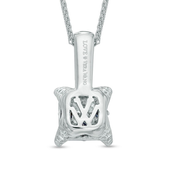 Vera Wang Love Collection 3/4 CT. T.w. Princess-Cut Quad Diamond Pendant in 14K White Gold