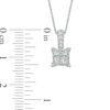 Thumbnail Image 3 of Vera Wang Love Collection 3/4 CT. T.W. Princess-Cut Quad Diamond Pendant in 14K White Gold