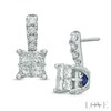 Thumbnail Image 1 of Vera Wang Love Collection 1 CT. T.W. Princess-Cut Quad Diamond Drop Earrings in 14K White Gold