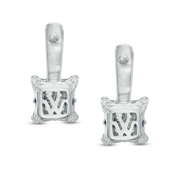 Vera Wang Love Collection 1 CT. T.w. Princess-Cut Quad Diamond Drop Earrings in 14K White Gold